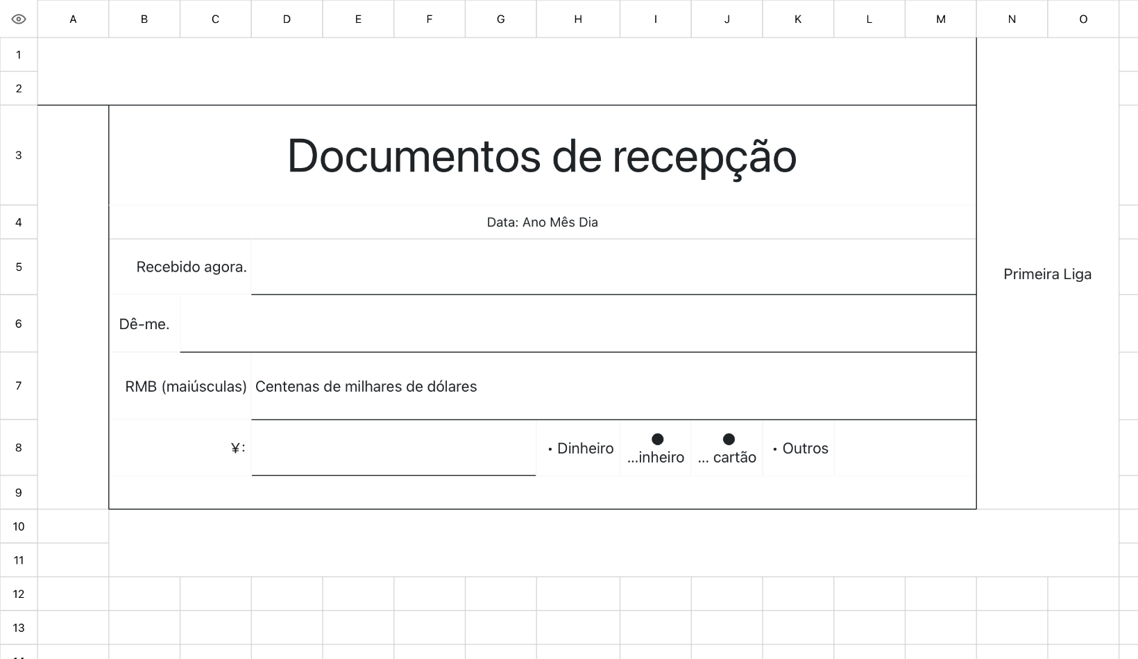Documentos de recepção